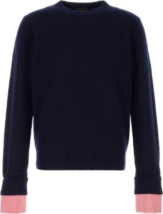 Prada Navy Blue Crew Neck Sweater