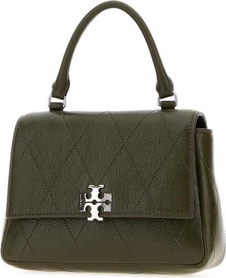 Tory Burch Womens Khaki Leather Mini Charlie Handbag Leccio Portafogli Wallet