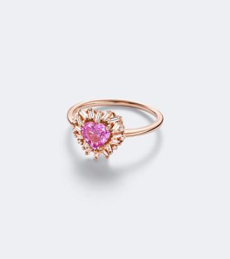 Suzanne Kalan Anello in oro rosa 18kt con zaffiro e diamanti