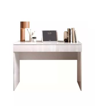 Lux Scrivania Con Cassettone smile Bianco Lucido, 110x50x76 Cm