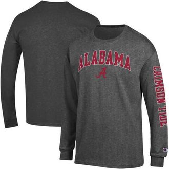 Champion Mens Champion Charcoal Alabama Crimson Tide Arch Over Logo 2-Hit Long Sleeve T-Shirt at Nordstrom, Size Xx-Large