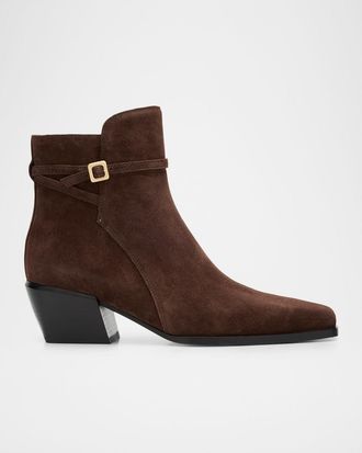 Rag & Bone Joni Suede Buckle Ankle Boots