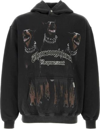 Represent Thoroughbred Houtskool Katoenen Sweatshirt - Heren - Hoodies - Grijs - M - Katoen - Hoodies & sweatvesten