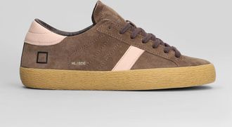 D.A.T.E. D. A.T. E. Hill Low Suede Sneakers In Taupe Suede And Leather