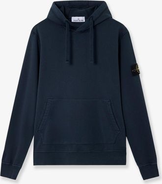Stone Island Felpa in cotone con patch logo laterale - STONE ISLAND - gender_Man
