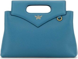 MCM Mcm Turquoise Leather Mini Soft Diamond Handbag