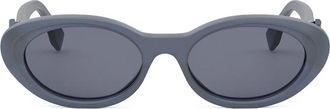 Fendi Ff Diamonds Blue Oval Sunglasses