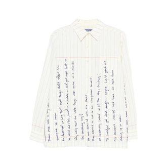 KidSuper Studios Casual Shirts, male, White, Size: XL Stripes Text Shirt