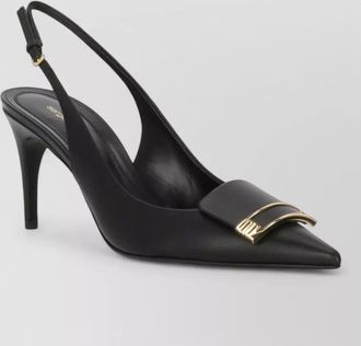 Sergio Rossi leather slingback pumps