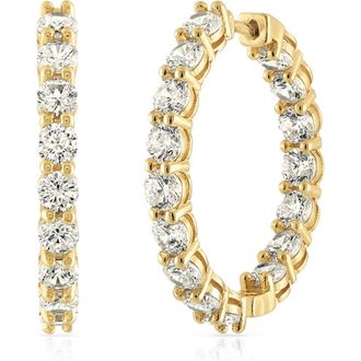 BEN ONI Inside Out CZ Hoop Earrings in Gold at Nordstrom