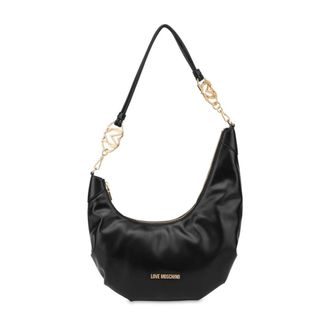 Love Moschino Shoulder Bags, female, Black, Size: ONE SIZE Pu Hobo