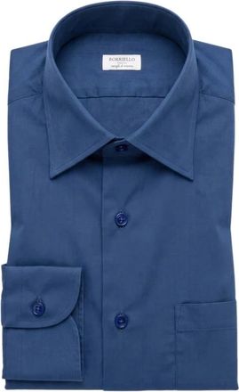 Borriello Camicia - Heren - Overhemden - Blauw - Maat: M Leer