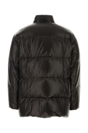 Prada Mens Black Nappa Leather Down Jacket Nero Piumini