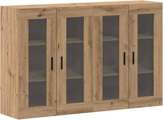 Berkfield Home Wall Mounted Cabinets 2 pcs Artisan Oak 69.5x34x90 cm Engineered Wood in Brown