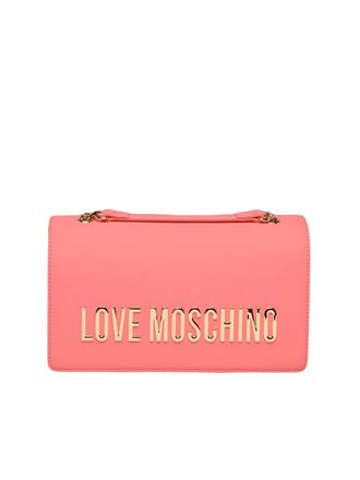 Love Moschino Red Polyurethane Logo Crossbody Bag
