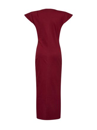 Isabel Marant Womens Long Dress Nadela Burgundy Cotton