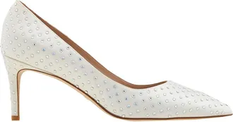 Stuart Weitzman Ladies White Forever Crystal 75 Pumps, Brand Size 37 ( US Size 6.5 )