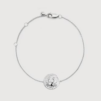 Monica Vinader Sterling Silver Cancer Zodiac Chain Bracelet