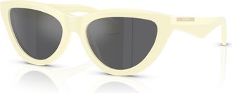 Burberry Grey Mirror Silver Cat Eye Ladies Sunglasses BE4436U 41456G 55