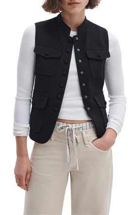 Rag & Bone Mercer Ponte Vest in Black at Nordstrom, Size 12