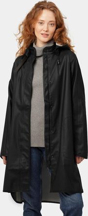 Ilse Jacobsen Womens Ilse Jacobsen Rain Womens A-Line Rubberised Raincoat - Black 001 - Size: UK12 eu38 us10
