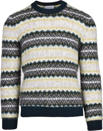 Scaglione Maglione Girocollo - Heren - Ronde hals truien - Veelkleurig - S - Wol - Truien & Vesten