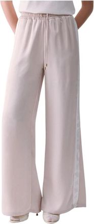 Liu Jo Wide Broeken - Dames - Wijde Broeken - Beige - M - Broeken