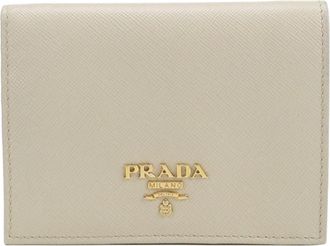 Prada Ivory Leather Wallet (Bi-Fold) (Pre-Owned)