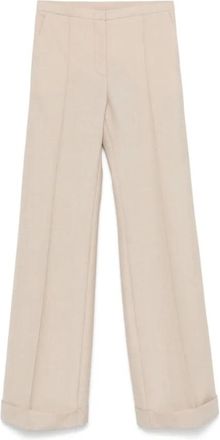 Philosophy di Lorenzo Serafini Wijde Broek - Dames - Wijde Broeken - Beige - XS - Katoen - Broeken