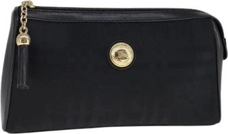 Burberry Pre-owned Clutches, female, Black, Size: ONE SIZE Pre-owned Canvas Clutch
