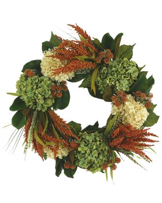 Creative Displays Inc. 26In Hydrangea Fall Wreath With Berries