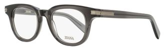Ermenegildo Zegna Mens Thick Oval Eyeglasses EZ5279 020 Transparent Gray 48mm
