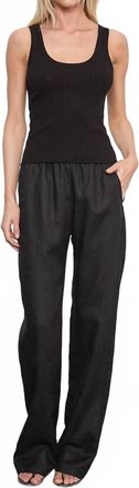 Enza Costa Supima Baby Rib Tank In Black