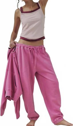 Free People Slow It Down Jogger Pants In Cashmere Rose