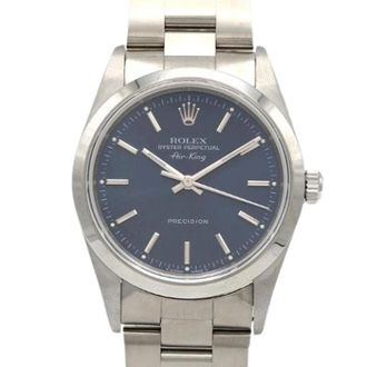 Rolex Pre-owned Air King Roestvrij Staal Automatisch - Dames - Vintage Horloges - Blauw - ONE Size - Vintage