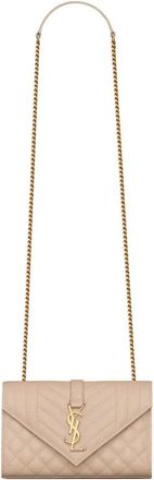 Saint Laurent Envelope Small - Dames - Schoudertassen - Beige - ONE Size - Leer - Tassen