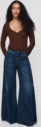 Pilcro Lola Mid Rise Wide Leg Palazzo Jeans