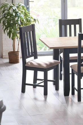 Julian Bowen Bordeaux Dining Chair (Set of 2) in Dark Grey