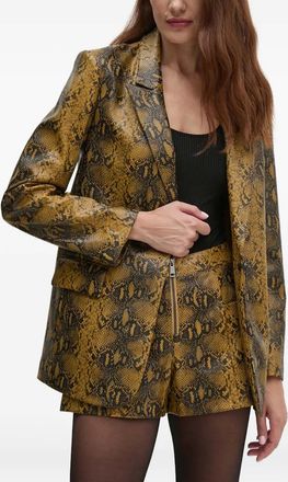 Sisley snakeskin-effect blazer - Yellow