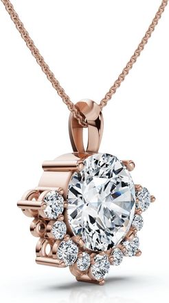 Pompeii3 Certified 3.25Ct Diamond Pendant 14k Gold 18 Womens Necklace Lab Grown FG/VS