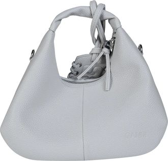 Ganni Hobo Mini Grained - - Bags - Donna - Grigio - ONE SIZE