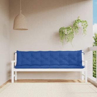 vidaXL Cuscini per Panca 2 pz Blu 200x50x7 cm in Tessuto Oxford - Vidaxl