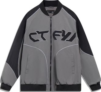 Li-Ning Counterflow Graphic Baseball Jacket Black Grey AJDT505-2