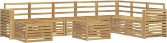 vidaXL Conjunto De Sof&aacute;s De Exterior 9 Uds. Blanco Vidaxl