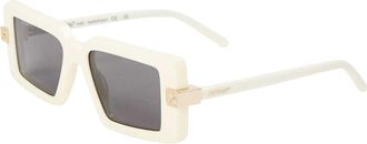 Off-white Off White Unisex-zonnebril voor volwassenen: Lowell, rechthoekig model (Wit)