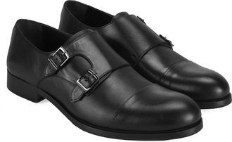 Desa Man Slip-Ons - Leather Construction, Flat Heel, Breathable | Black - 44