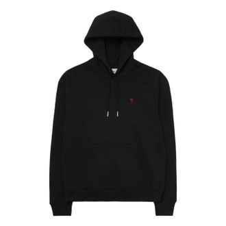 Ami Small Heart Logo Loop Bag Hoodie Black BFUSW235-730-001