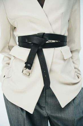 H&M Collarless Jersey Blazer in Beige at Nordstrom, Size X-Small