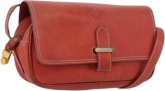 Loewe Pre-owned Leren Crossbody Tas - Dames - Vintage Schoudertas - Rood - ONE Size - Leer - Vintage