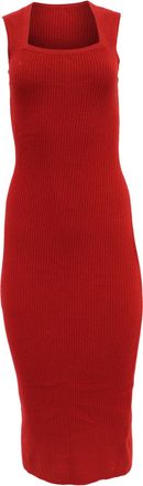 Reformation Galinda Midi Dress in Red Cashmere